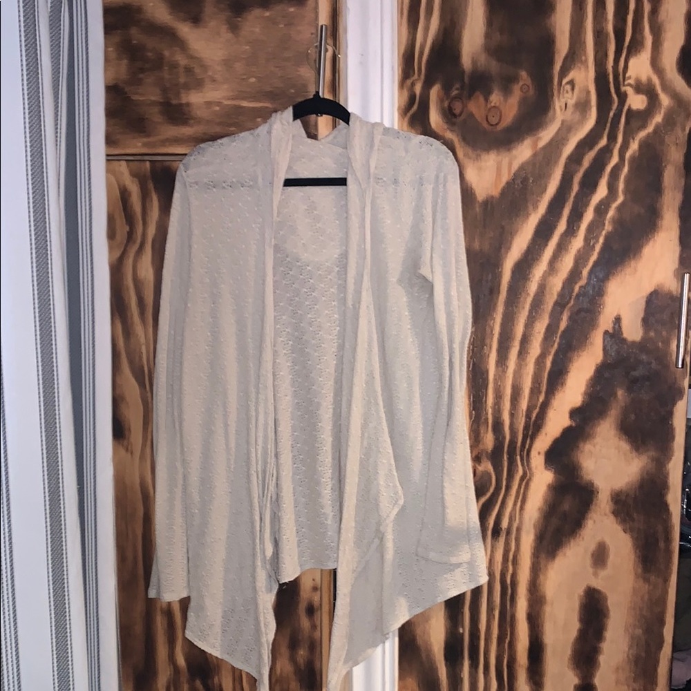 Volcom Cream Open-Front Lightweight Cardigan